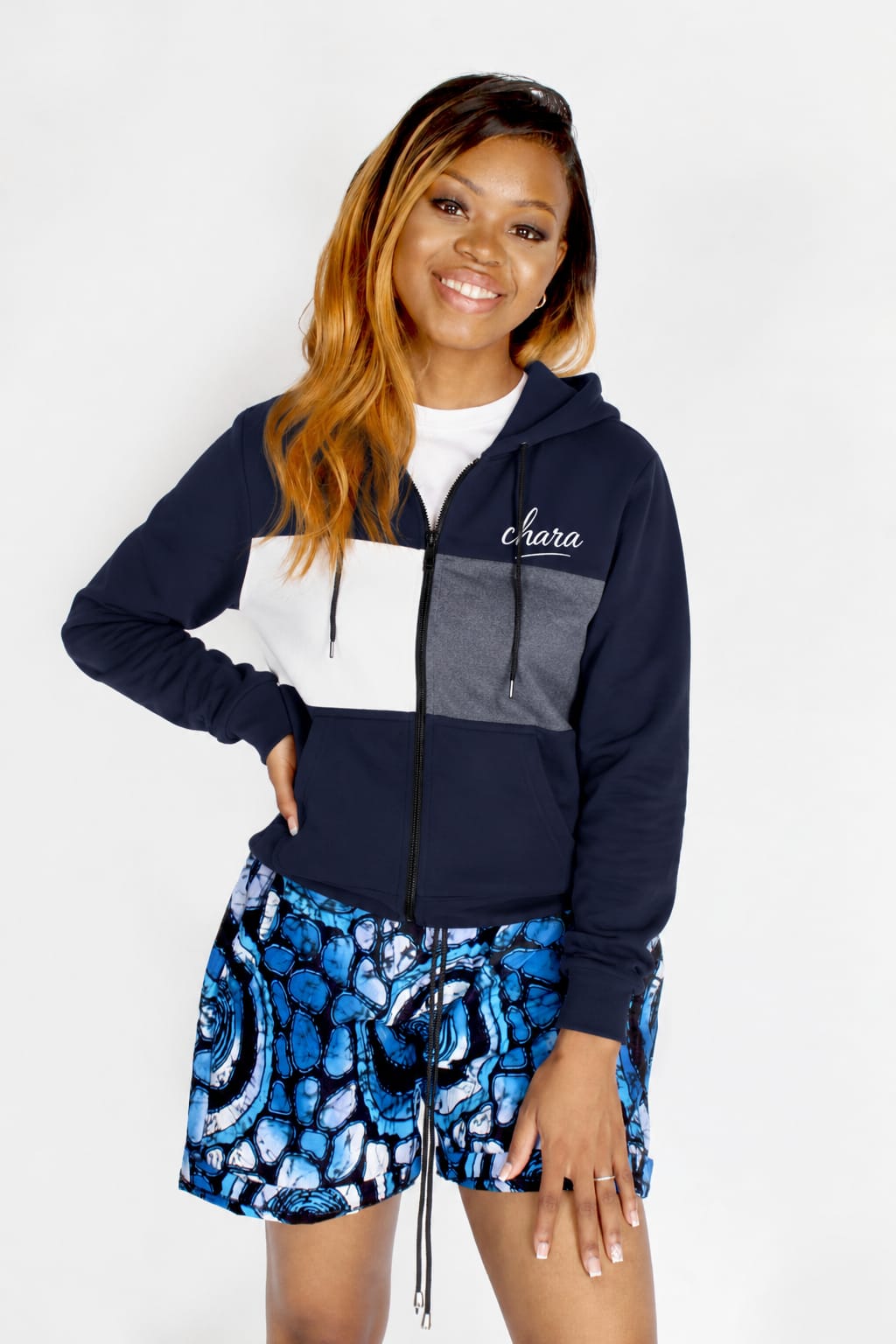 Heavy -Zipped Grey White set